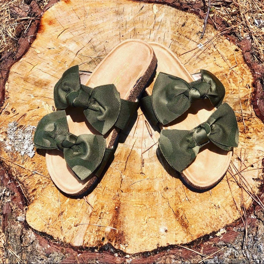 Double the Trouble Army Sandals